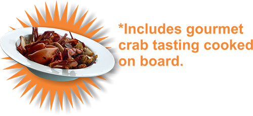 Noosa Fishing Tours - Includes gourmet  crab tasting cooked  on board.  
