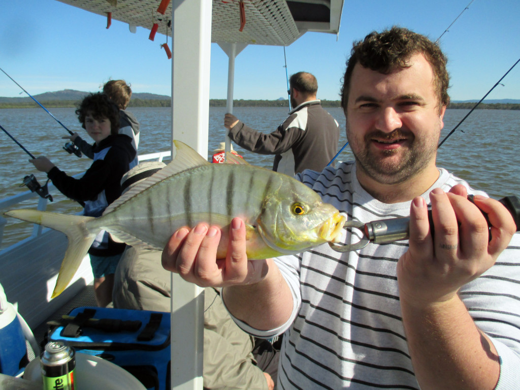 Peter from Canberra caught a ripper Golden Trevally at Lake Cooroibah